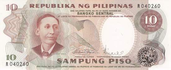 Philippinen 10 Piso 1969 p144b